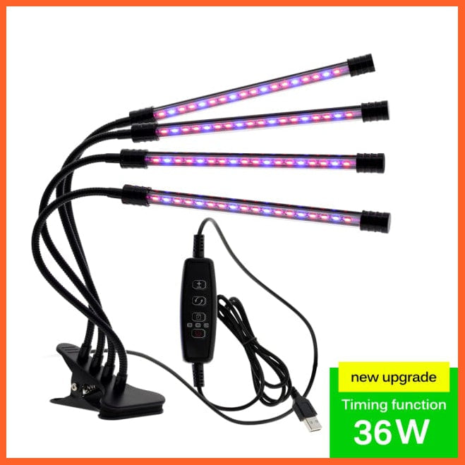 whatagift.com.au 36W / SPAIN LED Grow Light with 360 Degrees Flexible Clip USB Power Supply Desktop LED Light.