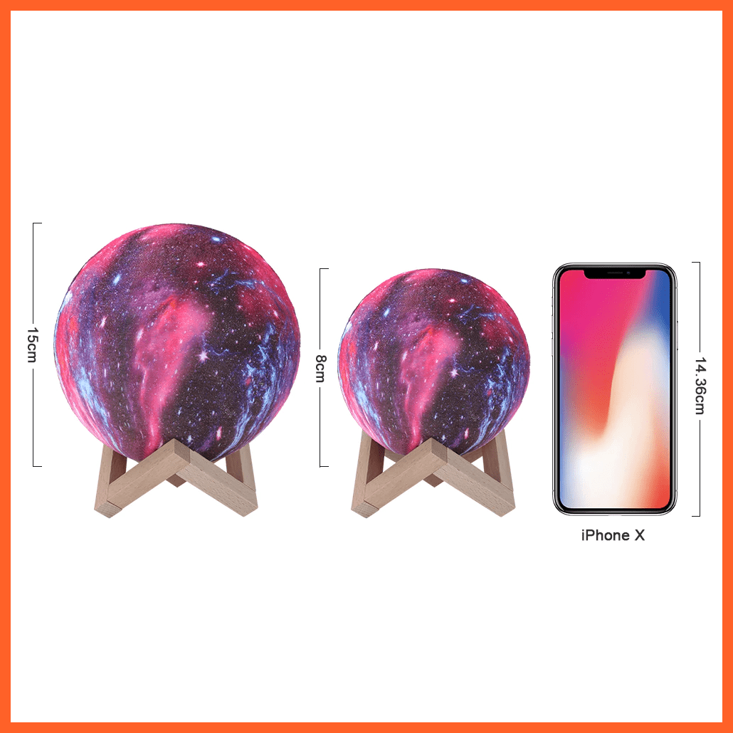3D Peach Moon Night Lamp For Kids With 16 Colors Mode & Remote | whatagift.com.au.