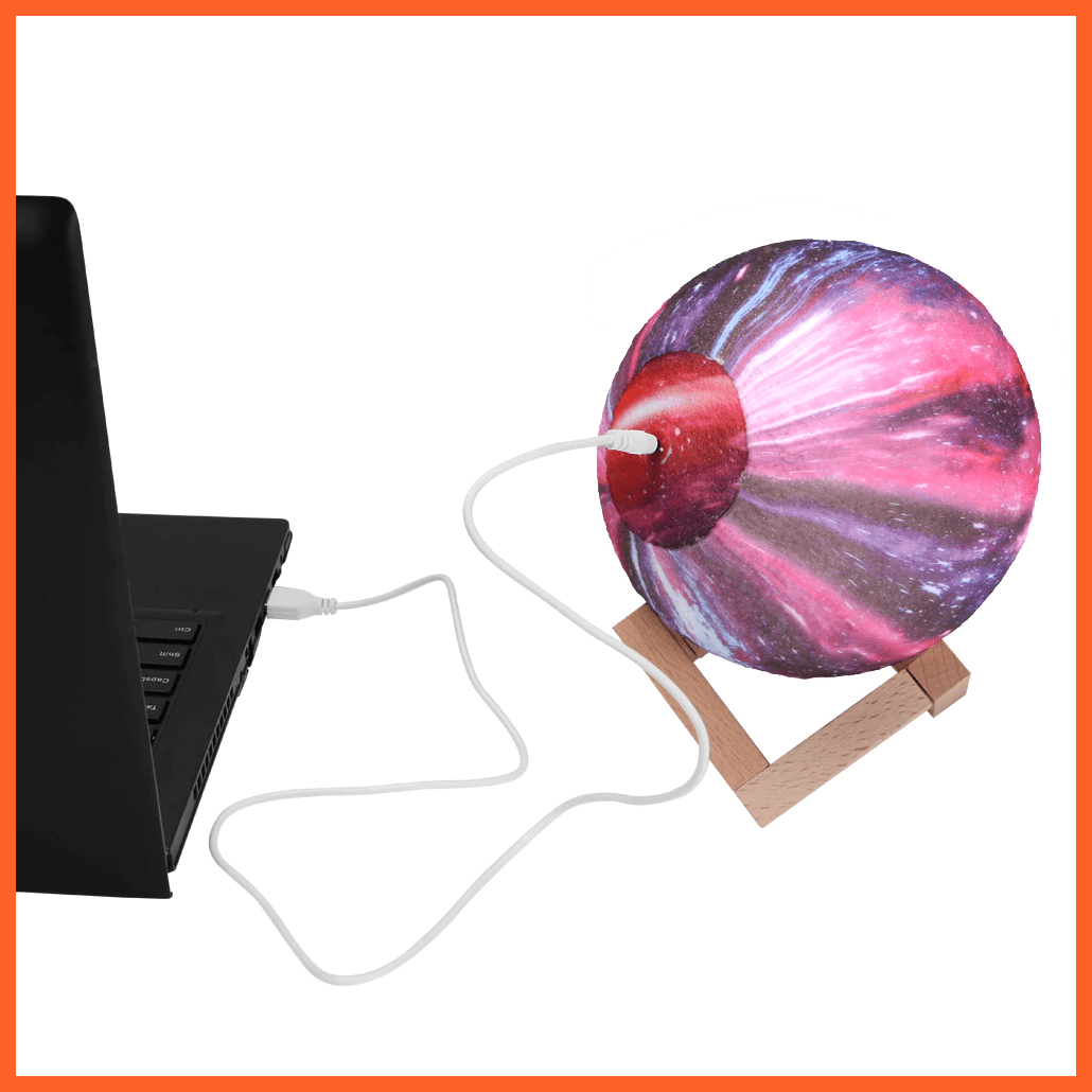 3D Peach Moon Night Lamp For Kids With 16 Colors Mode & Remote | whatagift.com.au.