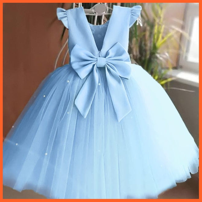 whatagift.com.au 3T / Blue 1 Baby Girls Gown Dresses for Toddler Kids