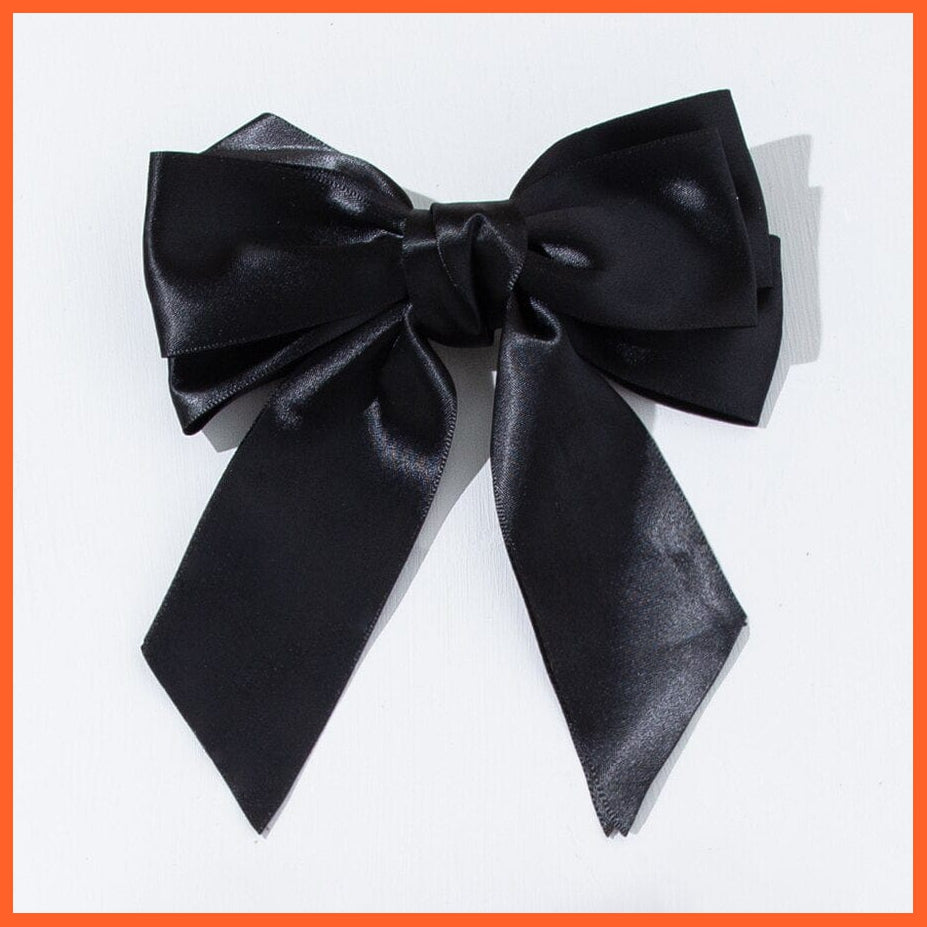 whatagift.com.au 4 Elegant Ribbon Bow Hair Clip | Cute Hair Bows Hairpins For Women Accessories