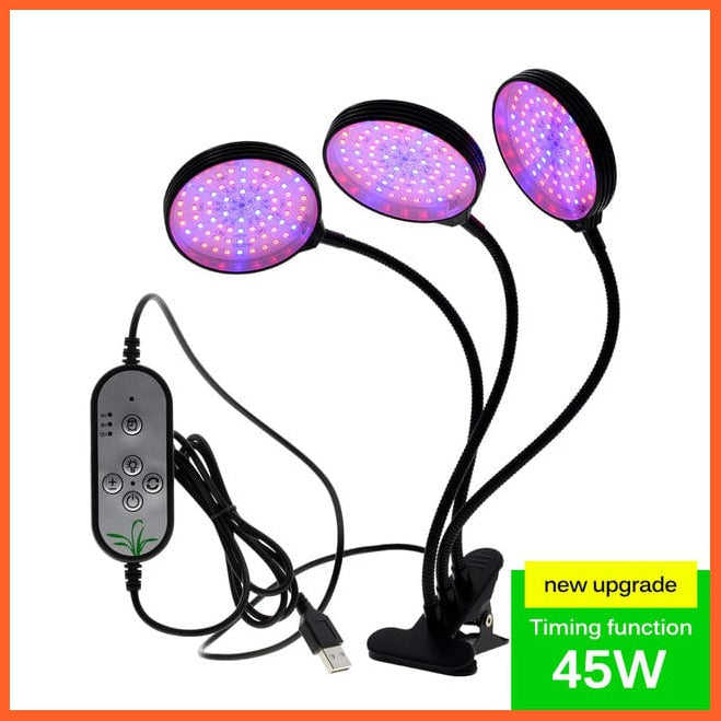 whatagift.com.au 45W / SPAIN LED Grow Light with 360 Degrees Flexible Clip USB Power Supply Desktop LED Light.