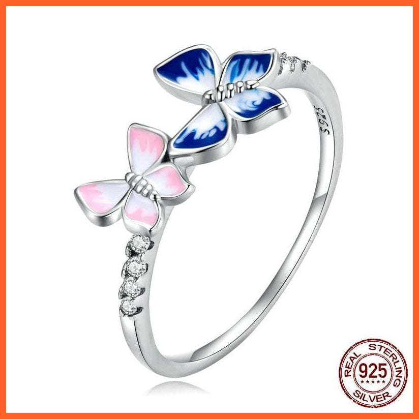 whatagift.com.au 5 925 Sterling Silver Butterfly Series Band Ring |Best Gift for Women Day Mothers Day Valentines Day