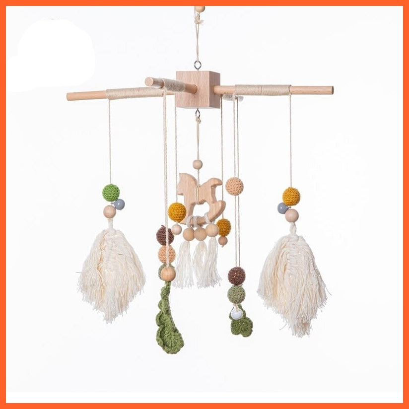 whatagift.com.au 5 Musical Box Cloud Cotton Carousel For baby | Make Baby Rattles Crib Wooden Mobile Toy