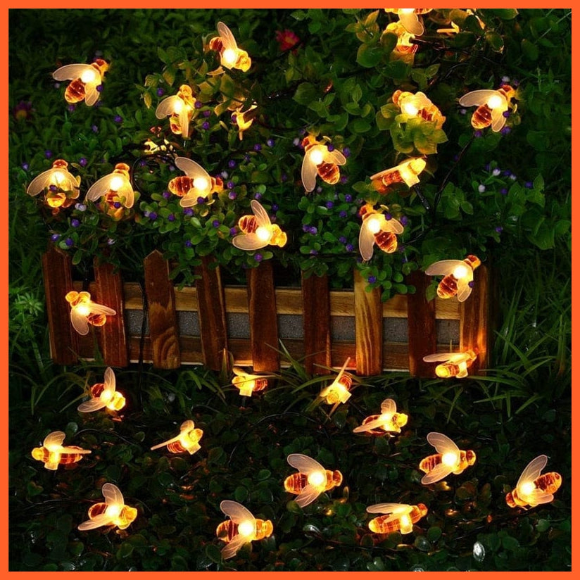 whatagift.com.au 50 LED 10M Simulation Honey Bees Solar Power String Lamp Fairy Lights | Home Decor Lights