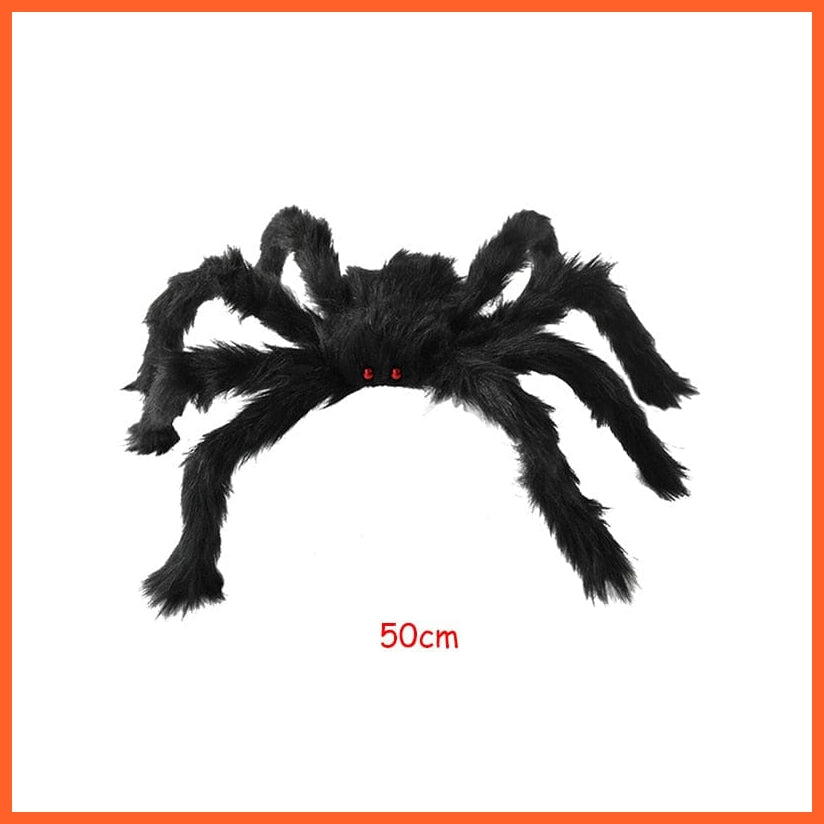 whatagift.com.au 50cm Horror Giant Black Plush Spider Halloween Party Decoration Props