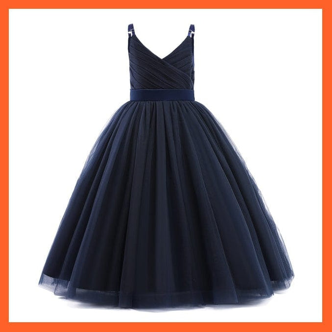 whatagift.com.au 5T / Dark Blue2 Backless Elegant Evening Gowns Tulle Long Dress