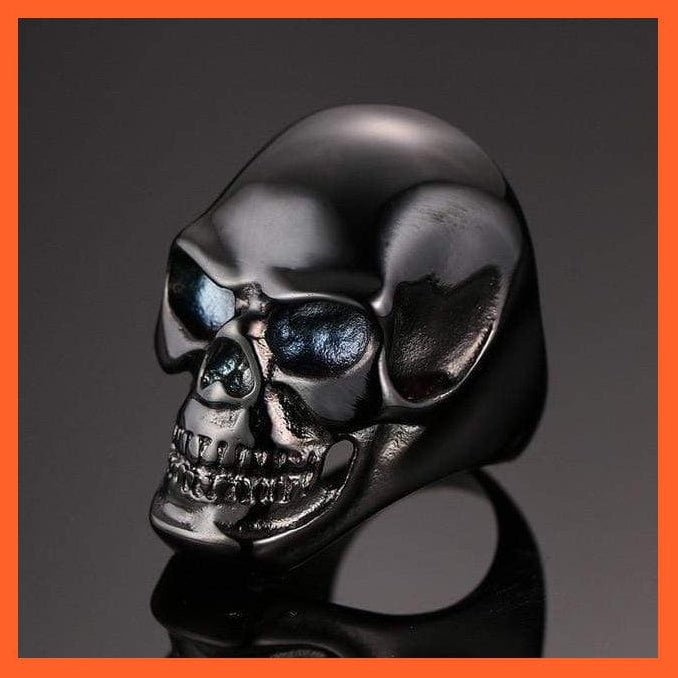 whatagift.com.au 6 / Black Copy of Black Skull Ring For Men & Women Gothic Design  | Men Women Retro Gothic Punk Stainless Steel  Rings