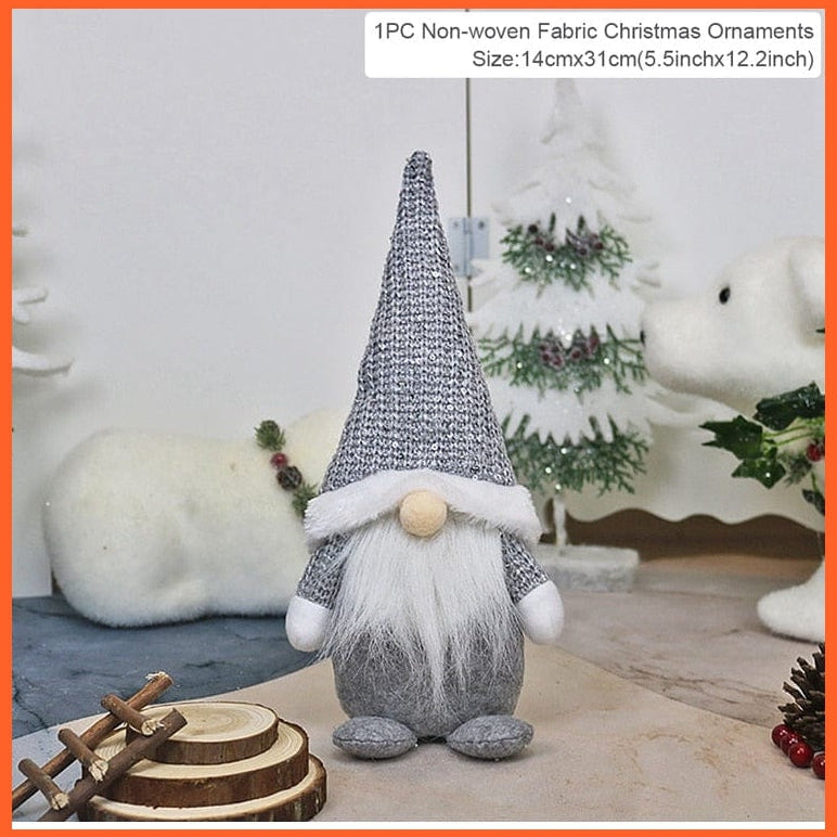 whatagift.com.au 6 Merry Christmas Decorations For Home Santa Claus Doll | Snowman Doll Christmas Ornaments