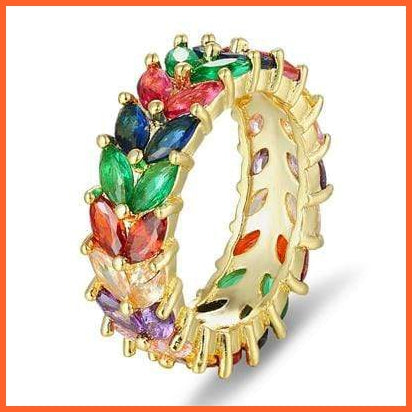 Gold Ring With Multi Color Stones For Women | whatagift.com.au.