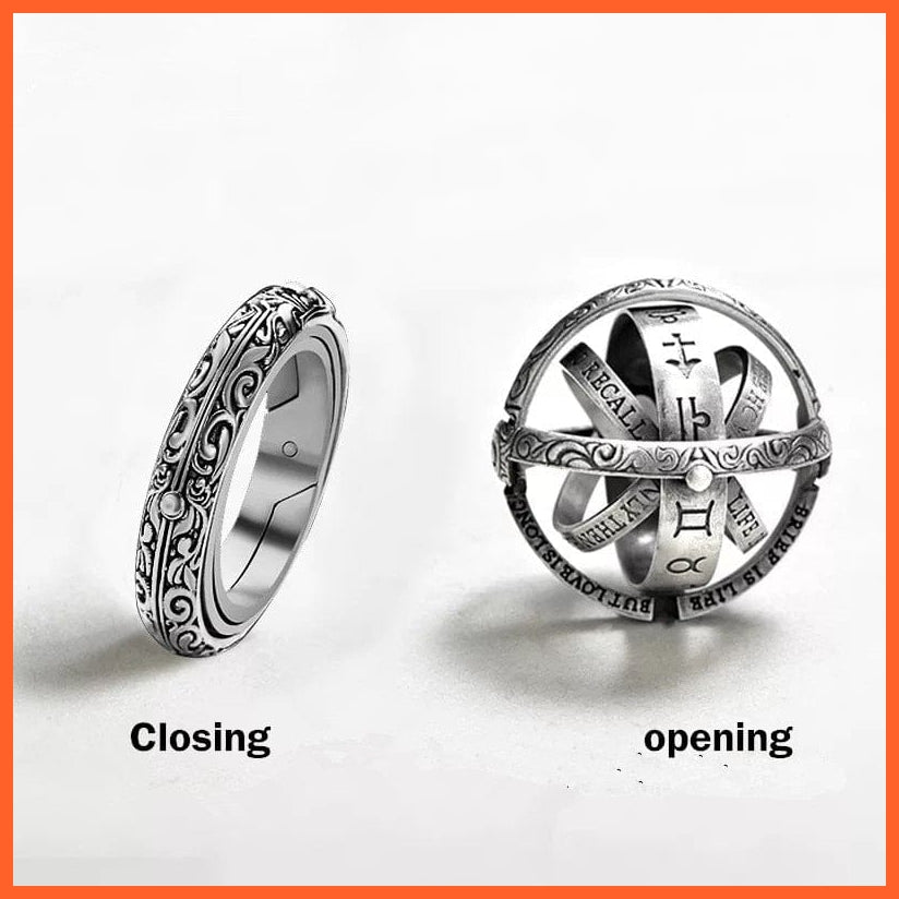 whatagift.com.au 6 / silver Vintage Astronomical Ball Rings For Women Men | Creative Complex Rotating Cosmic Finger Ring