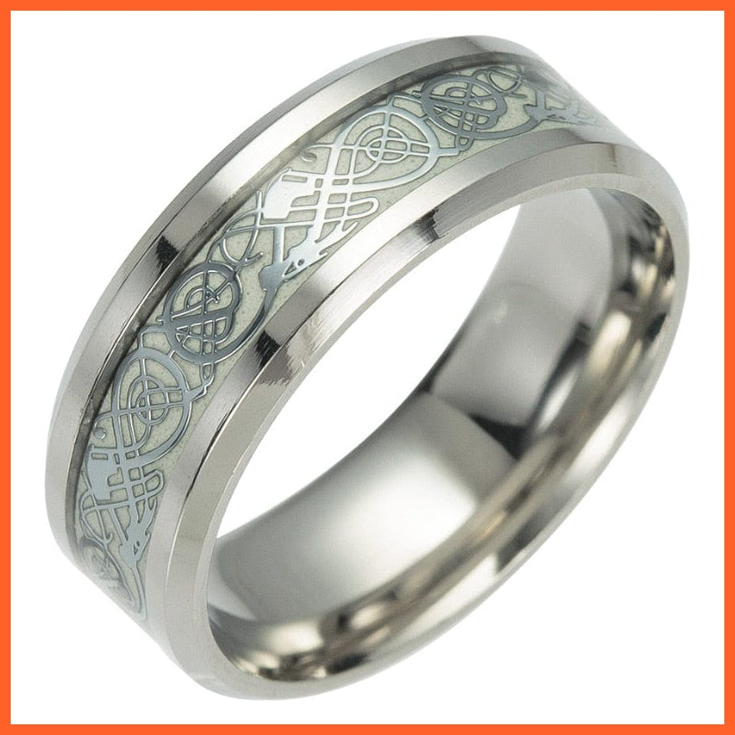 whatagift.com.au 6 / style 1 Unisex Luminous Dragon Ring | Love Heart Retro Stainless Steel Fluorescent Rings