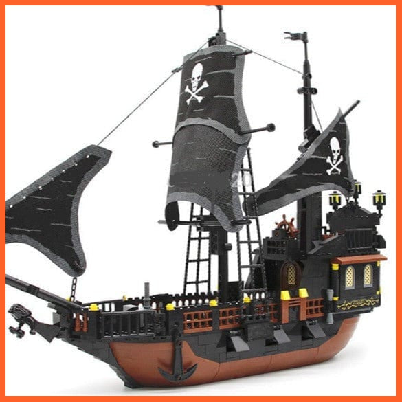 whatagift.com.au 652pcs 870+pcs Big Black Pearl Building Blocks | Compatible with Pirates Ship Blocks Educational Kids Toys
