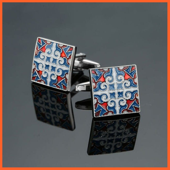 18 Style Mix Cufflinks Classical Gold Silvery Blue Retro Pattern Cuff Links Mans Suit Accessories Wedding Business Gift | whatagift.com.au.