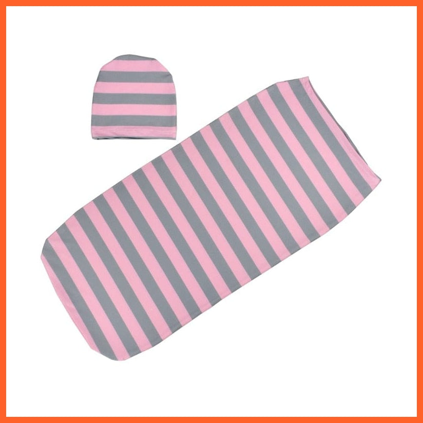 whatagift.com.au 7 Baby Swaddle Blanket Cap For Newborn | Wrap Cotton Sack Bedding Swaddling Bag