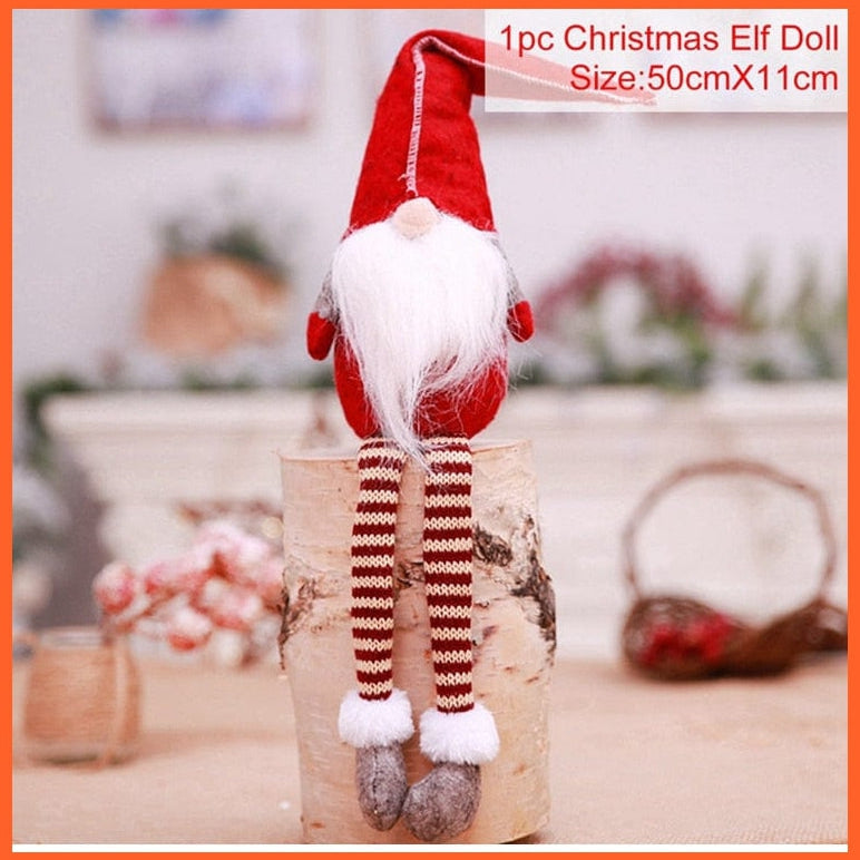 whatagift.com.au 7 Merry Christmas Decorations For Home Santa Claus Doll | Snowman Doll Christmas Ornaments