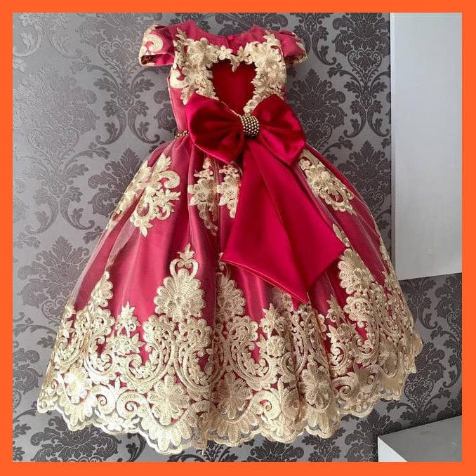 whatagift.com.au 713 / 7T Dress For Girls Wedding Tulle Lace Girl Dress