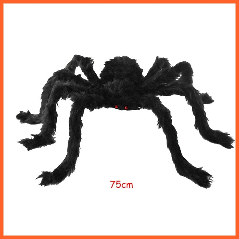 whatagift.com.au 75cm Horror Giant Black Plush Spider Halloween Party Decoration Props