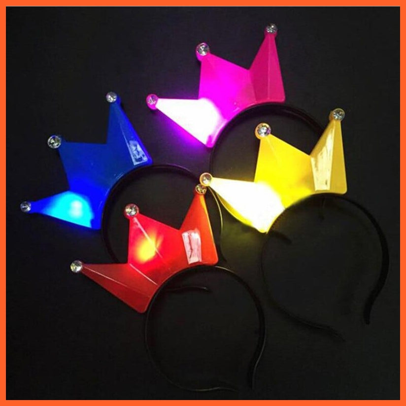 whatagift.com.au 8 10pcs Adult Kids Glowing LED Party Accessories | Cat Bunny Crown Flower Headband | Halloween Party