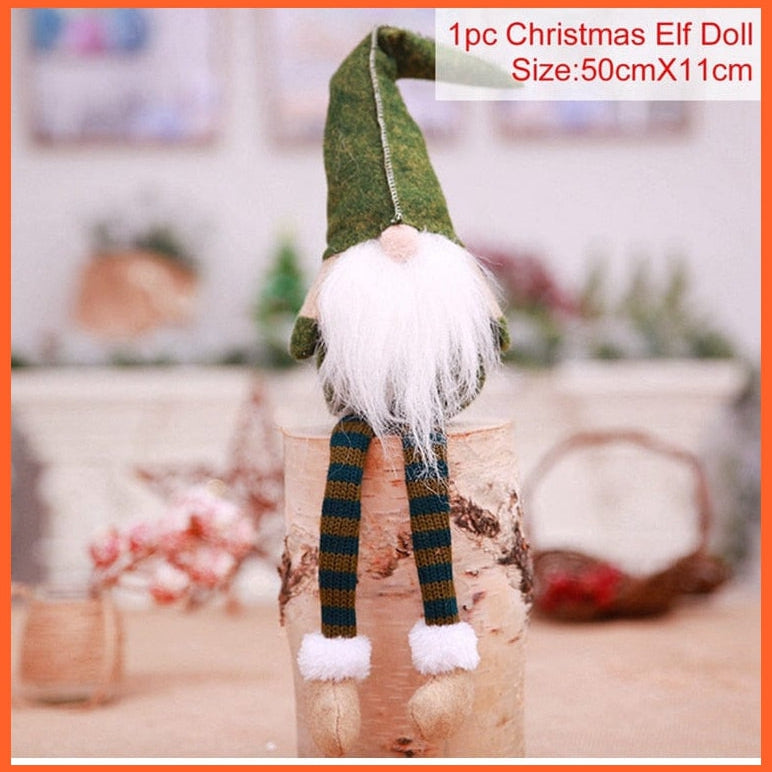 whatagift.com.au 8 Merry Christmas Decorations For Home Santa Claus Doll | Snowman Doll Christmas Ornaments