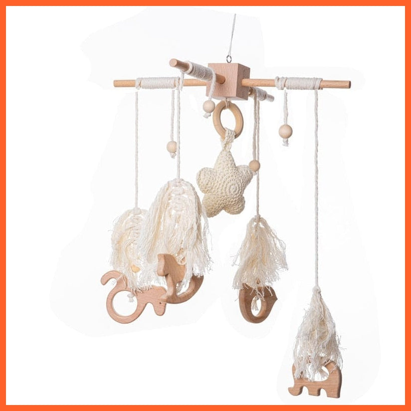 whatagift.com.au 8 Musical Box Cloud Cotton Carousel For baby | Make Baby Rattles Crib Wooden Mobile Toy