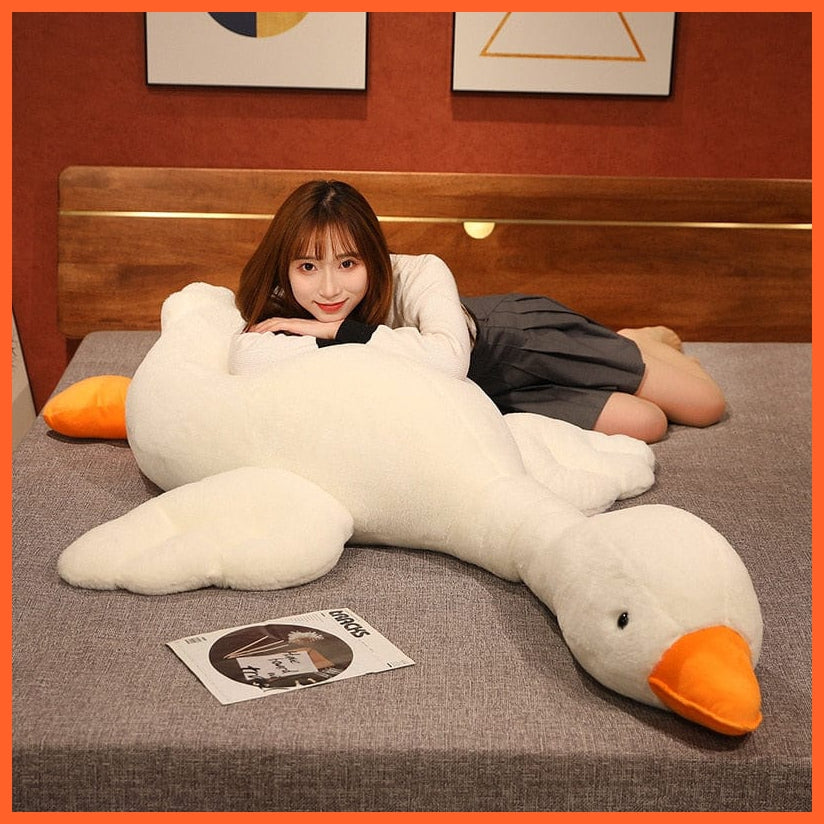 whatagift.uk 80-150cm Goose Plush Toys | Soft Stuffed Giant Duck Sleep Pillow