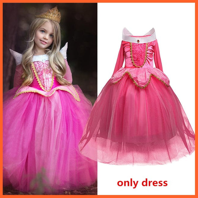 whatagift.com.au 803- / 4T Girls Winter Princess Dress | Princess Costumes For Kids Cosplay