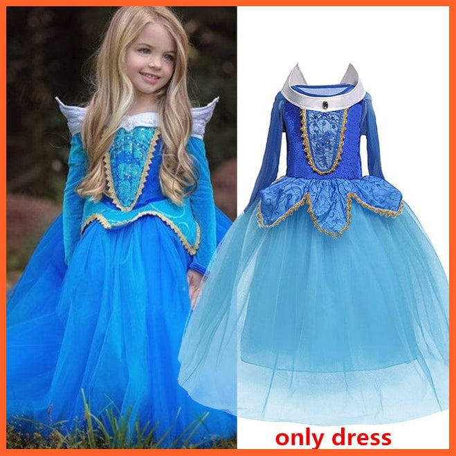 whatagift.com.au 809- / 4T Girls Winter Princess Dress | Princess Costumes For Kids Cosplay