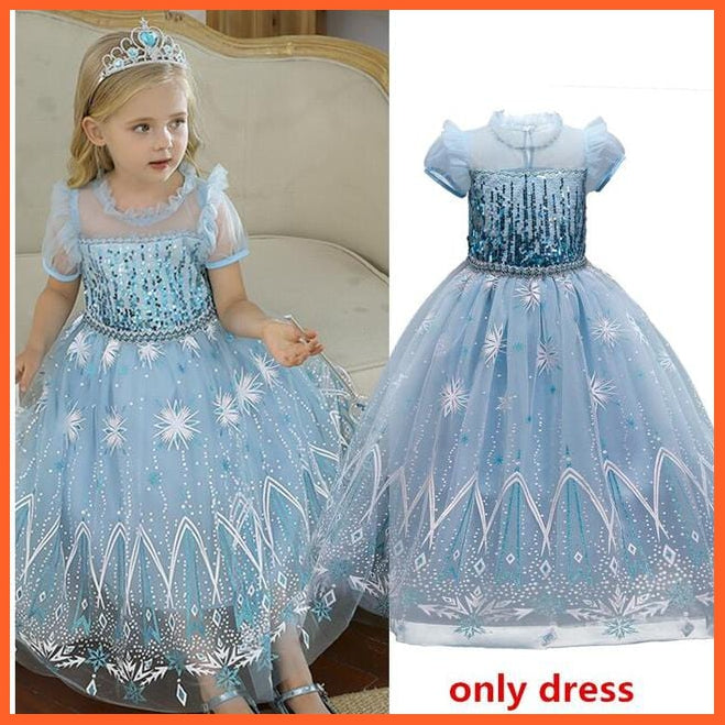 whatagift.com.au 839-L / 4T Girls Winter Princess Dress | Princess Costumes For Kids Cosplay