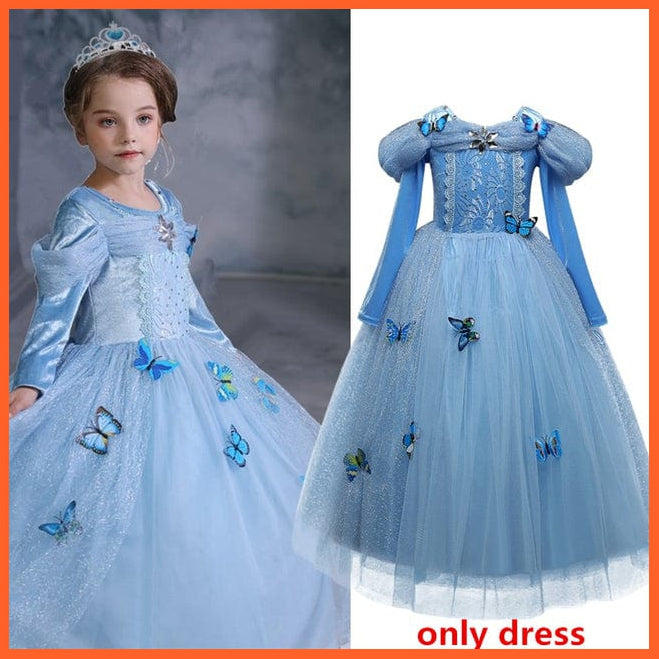 whatagift.com.au 854- / 5T Girls Winter Princess Dress | Princess Costumes For Kids Cosplay