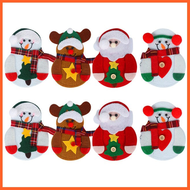 whatagift.com.au 8pcs Merry Christmas Knife Fork Cutlery Bag Set |  Christmas Decorations for Home