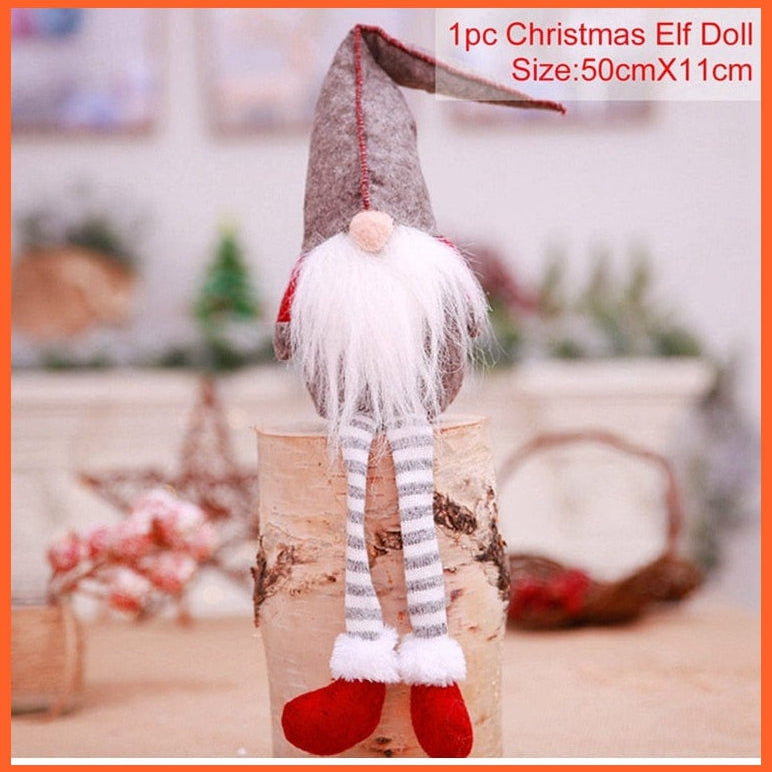 whatagift.com.au 9 Merry Christmas Decorations For Home Santa Claus Doll | Snowman Doll Christmas Ornaments