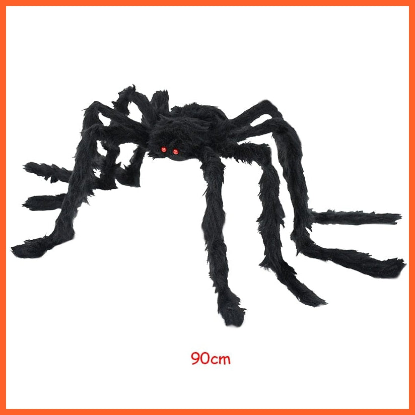 whatagift.com.au 90cm Horror Giant Black Plush Spider Halloween Party Decoration Props