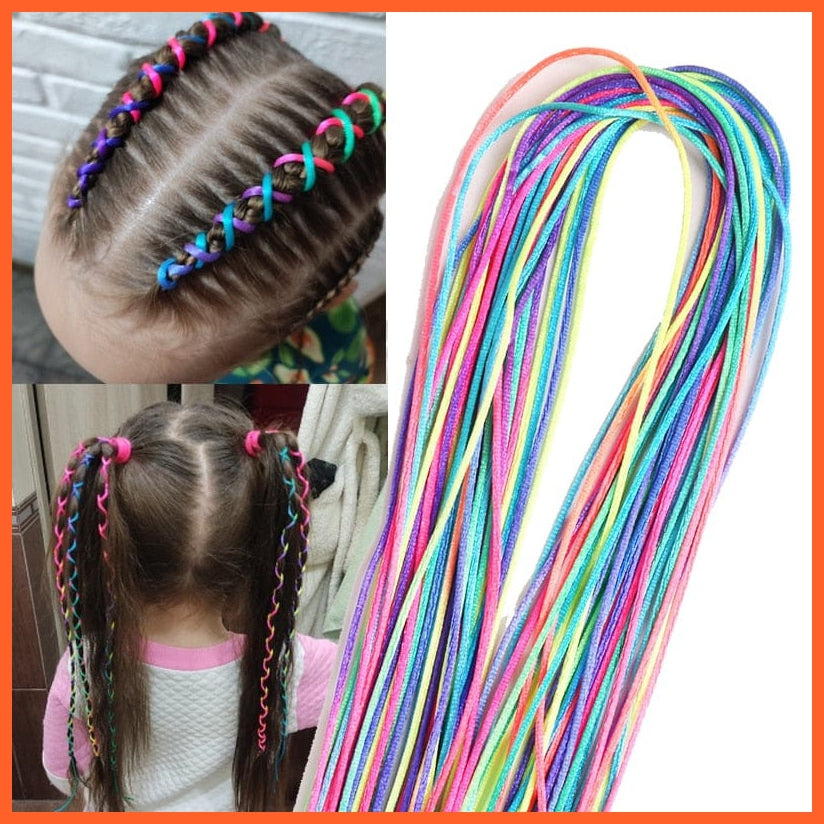 whatagift.com.au 90cm Mix Colorful 4-30Pcs Hair braids Rope | Strands for African Girls Braids| DIY Ponytail braids For Women