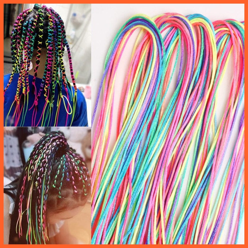 whatagift.com.au 90cm Mix Colorful 4-30Pcs Hair braids Rope | Strands for African Girls Braids| DIY Ponytail braids For Women