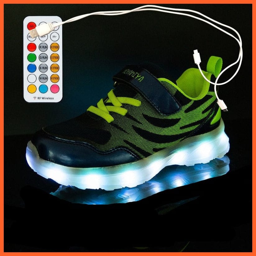 whatagift.com.au 918 Deep Blue / 25 Insole 16CM Led Usb Recharge Luminous Shoes For Kids