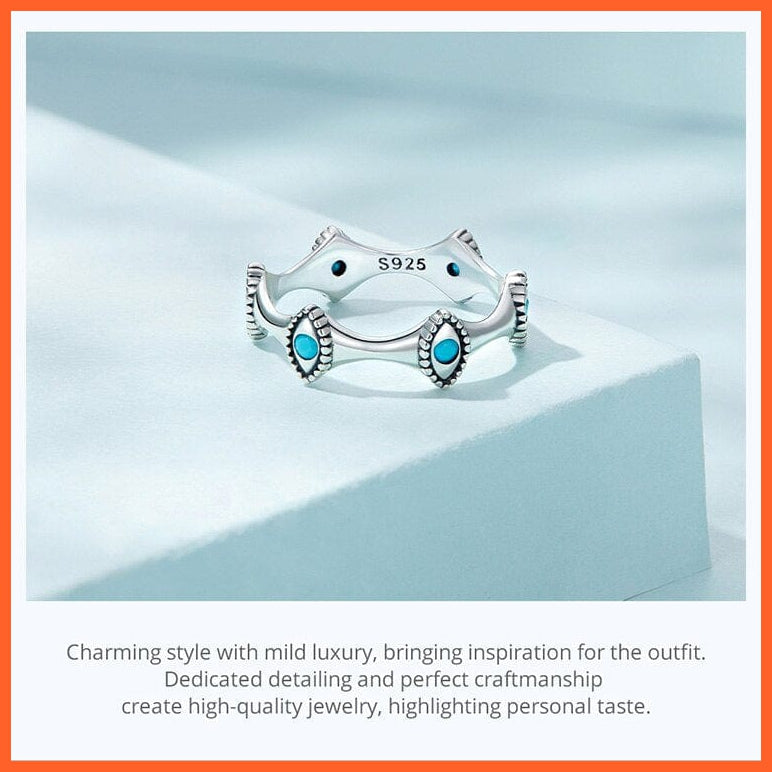 whatagift.com.au 925 Sterling Silver Devil Eyes Ring for Women