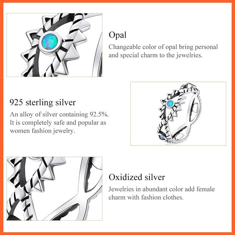 whatagift.com.au 925 Sterling Silver Hollow Design Shining Demon Eye Ring for Women