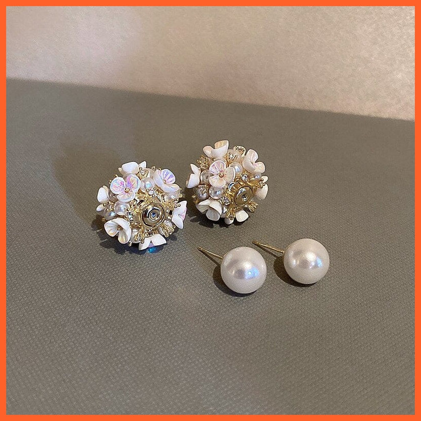 whatagift.com.au 925 Sterling Silver Pearl Stud Earrings Ball Earrings set for women