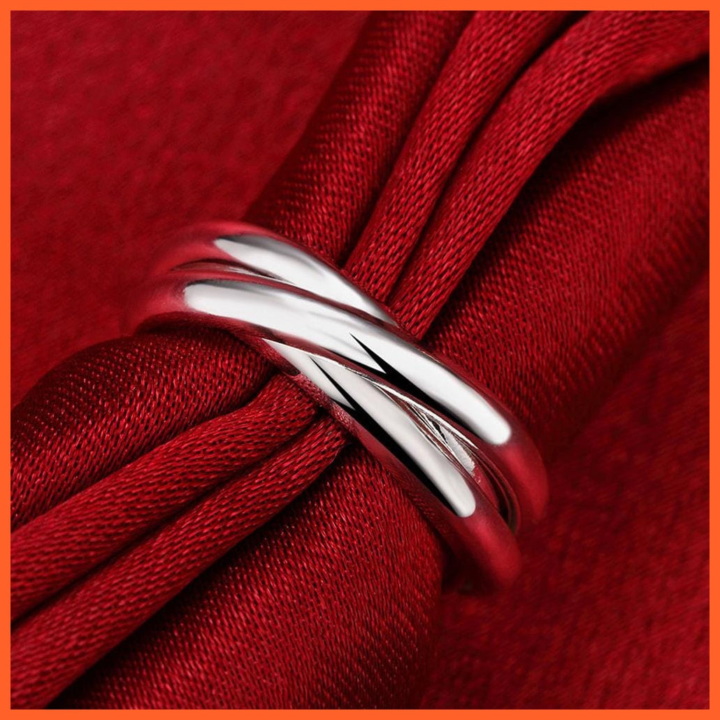 whatagift.com.au 925 Sterling Silver Three Circle Woman Rings For Women | Best Gift for Women Day Mothers Day Valentines Day