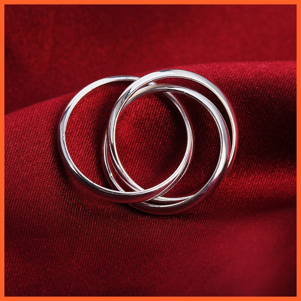 whatagift.com.au 925 Sterling Silver Three Circle Woman Rings For Women | Best Gift for Women Day Mothers Day Valentines Day