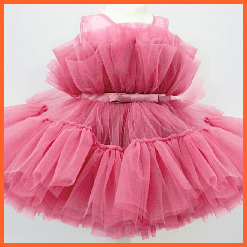 whatagift.com.au 9M / Rose red 2 Baby Girl Tutu Party Gown | Princess Tulle Children Costume