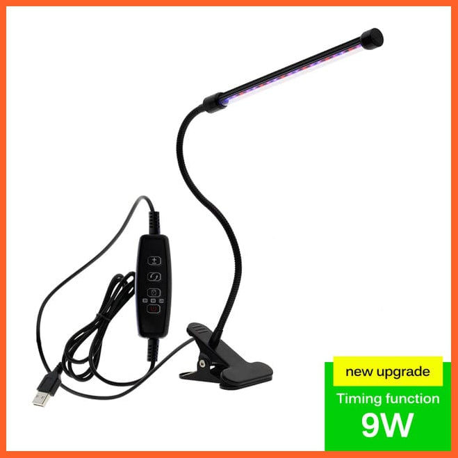 whatagift.com.au 9W / SPAIN LED Grow Light with 360 Degrees Flexible Clip USB Power Supply Desktop LED Light.