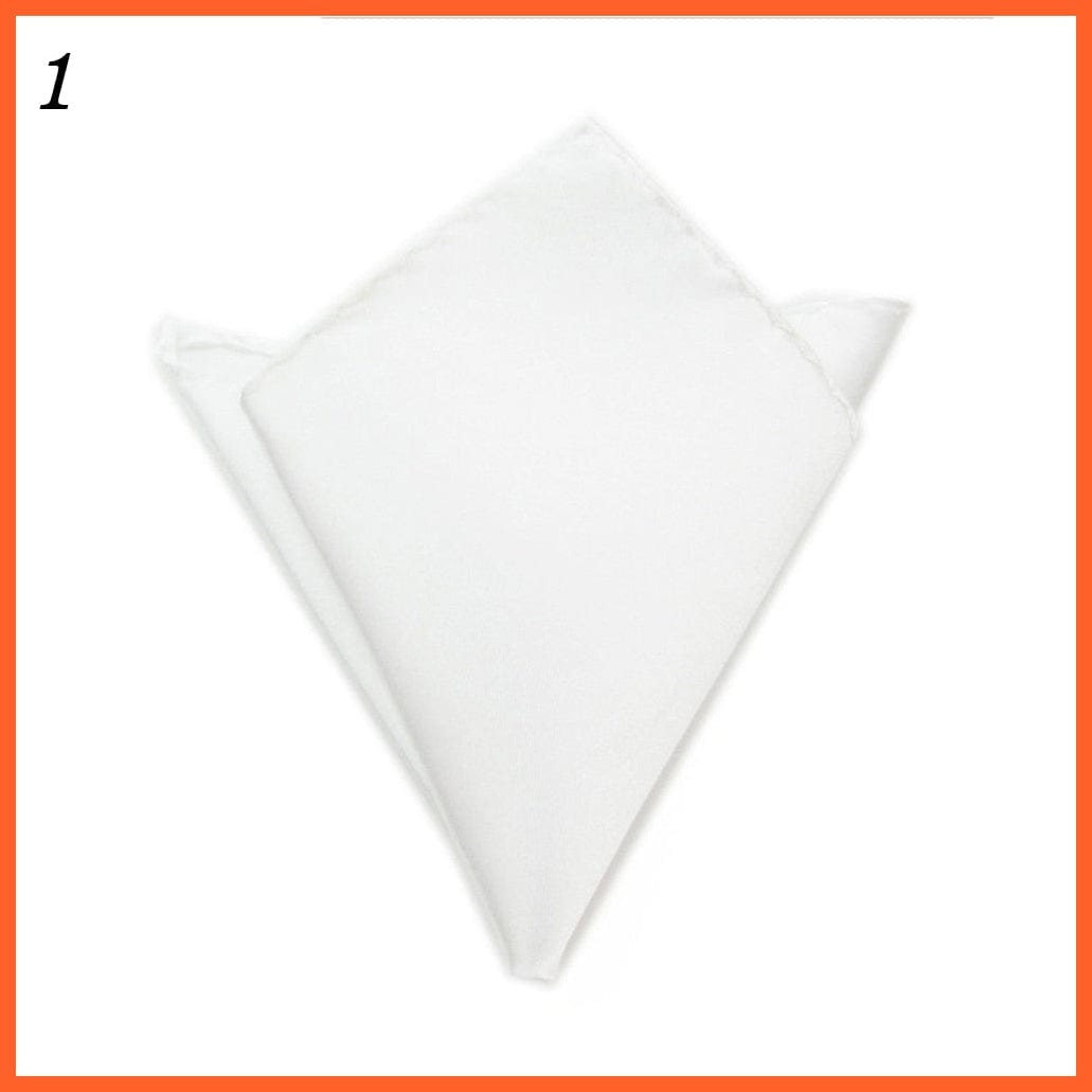 whatagift.com.au Handkerchief Satin Solid Color Plain Suits Pocket Square Fashion Silk Handkerchief For Men