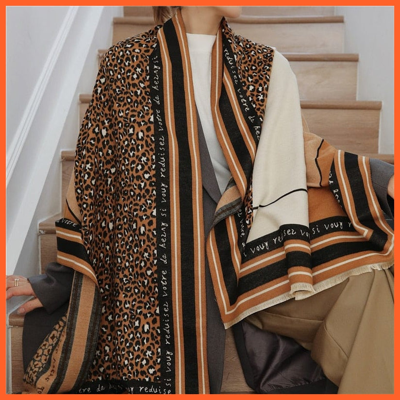 whatagift.com.au Women's Scarf WYT293-1 Warm Winter Scarf Cashmere Women's Pashmina Design Print Shawl Wraps