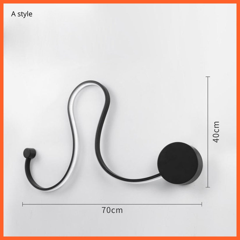 whatagift.com.au A 70CM black / China / warm white Modern Wall Lamps for home decore