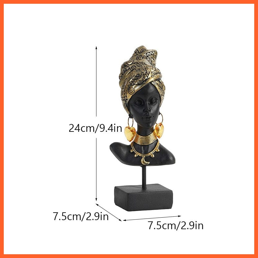 whatagift.com.au A Exotic Retro African Black Women Resin Statues | Art Figurines for Home Decoration