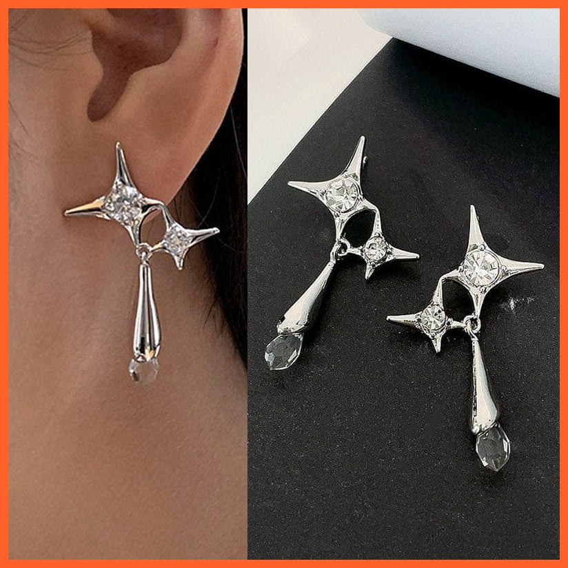 whatagift.uk A pair of 12 Skull Grunge Stud Style Asymmetric Clip Earrings for Women