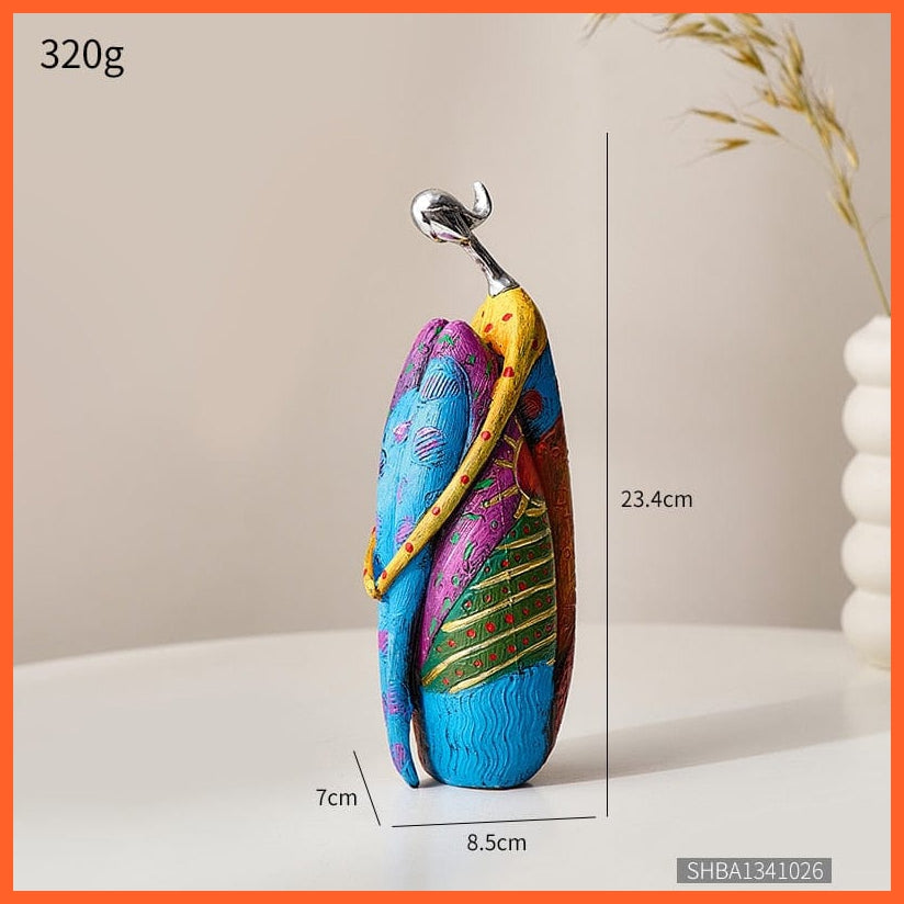 whatagift.com.au A Resin Exotic Woman Colorful Art Figurine for Interior | Statue For Home Decoration