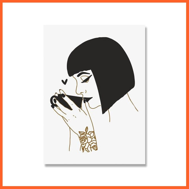 Coffee Guide Poster Prints Kitchen Wall Decor | Coffee Lovers Gift Wall Art Canvas Painting | whatagift.com.au.